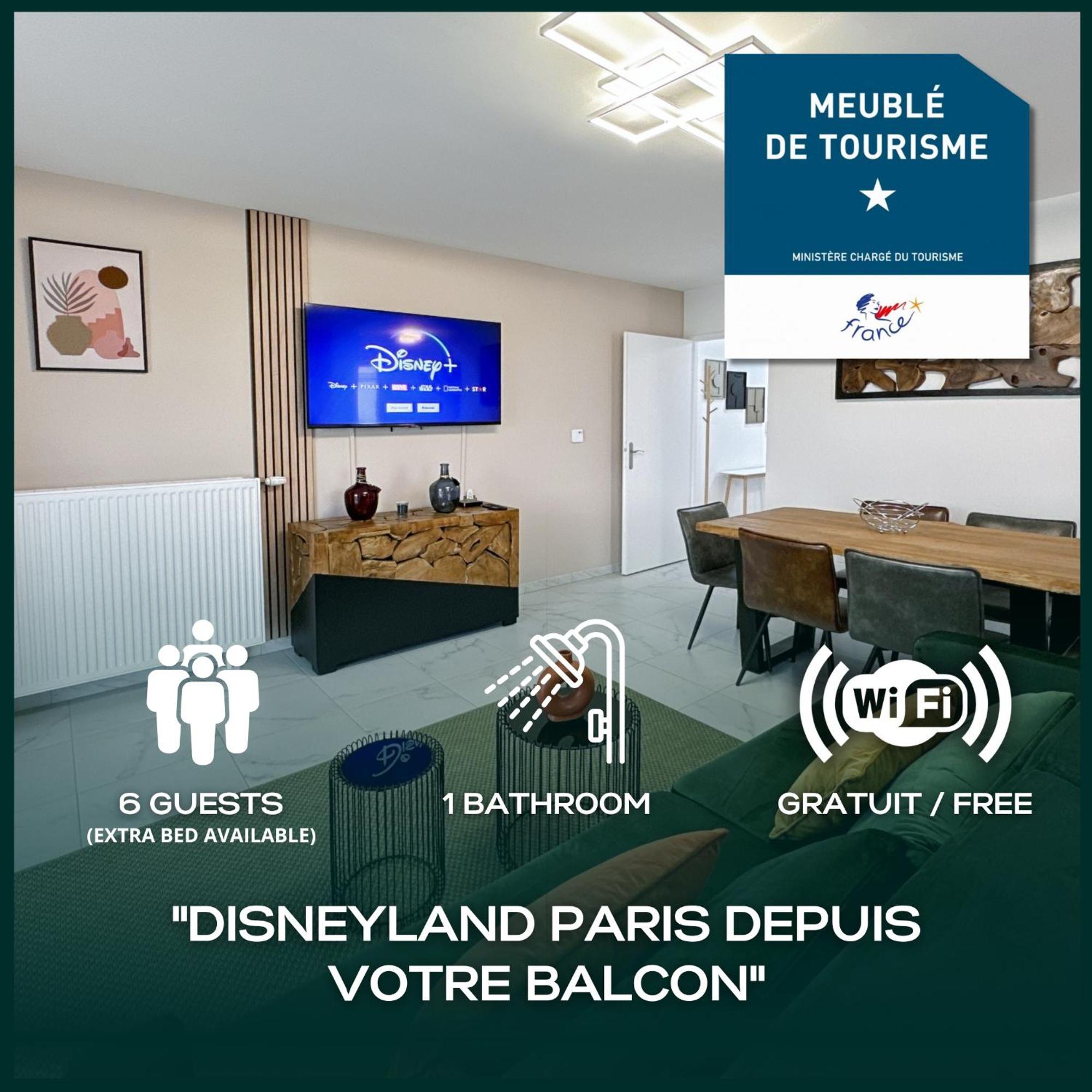 Le Chessy Disney - Logement Pour 6 A Disneyland Paris Avec Vue Sur Le Feu D Artifice Exteriér fotografie